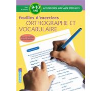 DEVOIRS FEUILLES D'EXERCICES ORTHOGRAPHE ET VOCABULAIRE CM1