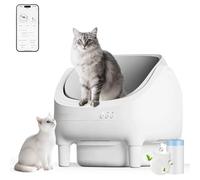 Devoko Litiere Chat autonettoyante pour Chats jusqu'à 15kg | Litiere Automatique pour Chat commandée par App, Ouverte et Accueillante | Auto nettoyante, Capacité 15 Jours, Idéale et Facile à Nettoyer