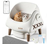 Devoko Litière pour Chat autonettoyante, Contrôle APP Intelligent, Grande capacité, Protection sécurité & détection gravitationnelle, Litière autonettoyante Automatique pour Plusieurs Chats