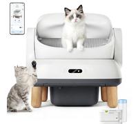 DevokoLitiere pour Chat autonettoyante avec 8 capteurs, étanchéité IPX5, litière Automatique Chat avec contrôle APP, litiere Chat Automatique XXL pour Grands Chats & foyers Multi-Chats