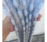 Devola Rideau coulissant à fils - Protection contre les insectes - Pour porte de balcon - Rideau extérieur en perles - Cordon décoratif - Pour portes ou fenêtres - 100 x 200 cm - Gris - 1 pièce