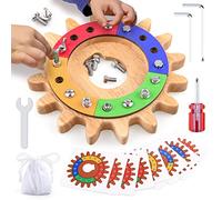 Devolamn Montessori en Bois 35 en 1 pour 3 4 à 5 Ans - Jouets Sensoriels de Motricité Fine pour Tout-Petits - Apprentissage Préscolaire pour Les Voyages