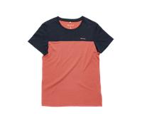 Devold - Classic Linear Tee Wmn - T-shirt en laine mérinos femme Ink/Coral - L