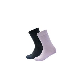 Devold - Daily Merino Light Sock 2 Pack Kid - Chaussettes en laine mérinos enfant Orchid Mix - 28 - 30