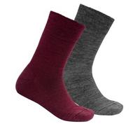 Devold Daily Merino Medium Sock 2pk Kid SC 593 023 B 740A BEETROOT MIX Rouge 28-30 EU