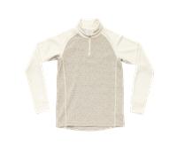 Devold - Duo Active Merino Zip Neck Jr - Maillot thermique laine mérinos enfant Raw White - 10 ans