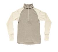Devold - Expedition Merino Silk Zip - Maillot thermique laine mérinos femme Offwhite / Stone - L