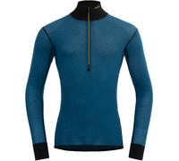 Devold Herren Merino 190 Zip Neck WOOL MESH flood/caviar - L