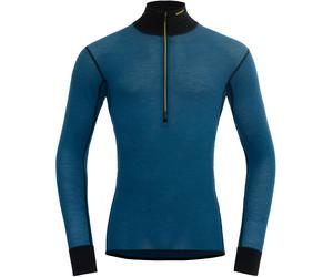 Devold Herren Merino 190 Zip Neck WOOL MESH flood/caviar - L
