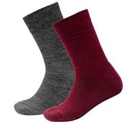 Devold - Kid's Daily Merino Medium Sock 2-Pack - Chaussettes multifonctions - EU 25-27 - beetroot mix