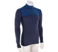 Devold Lauparen Merino 190 Zip Neck Hommes T-shirt fonctionnel S Bleu foncé