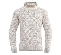 Devold - Svalbard Sweater High Neck - Pullover Offwhite / Grey - XL