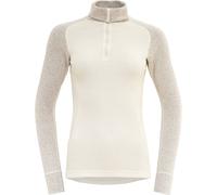 Devold of Norway - T-shirt thermique en laine de mérinos - Duo Active Merino 205 Z.Neck W Raw White pour Femme en Laine - Taille L - Beige Beige L