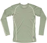 Devold of Norway - T-shirt thermique en laine de mérinos - Lauparen Merino 190 Base Shirt W Fog pour Femme en Laine - Taille M - Vert Vert M