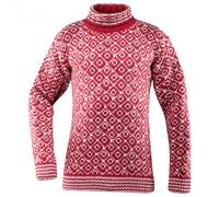 Devold - Svalbard Sweat Highneck - Pull en laine - M - hindberry / offwhite