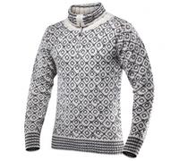 Pull DEVOLD SVALBARD WOOL ZIP NECK (OFFWHITE/ANTHRACITE) Homme XXL