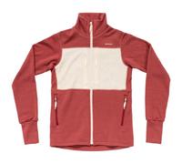 Devold - Women's Egga Grid Merino Jacket - Veste en laine mérinos - L - marsala / raw white
