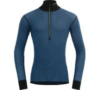Devold Wool Mesh 190 Zip Neck Man Flood/Caviar M Thermal Underwear