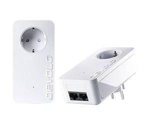 devolo Adaptateur CPL LAN, dLAN 550 Duo+ Kit de démarrage jusqu'à 500 Mbit/s, Adaptateur Powerlan, Prise LAN, 2 Ports LAN, Blanc