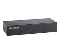 devolo Commutateur réseau Gigabit 8 ports – non géré, 1.000 Mbits/s, sans ventilateur, noir