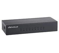 Devolo devolo Gigabit Ethernet Switch 8 Port, unmanaged switch Gigabit Ethernet, commutateur reseau, 1.000 Mbits/s, sans ventilateur, noir
