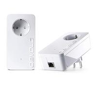 devolo dLAN 1200+ Kit de démarrage Powerline (1200 Mbit/s Internet Via la Prise, 1 Port LAN, 1 Adaptateur Powerlan, Prise intégrée, Adaptateur réseau PLC) Blanc