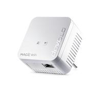 Devolo Magic 1 WiFi mini : Adaptateur CPL 1200 Mbit/s, WiFi 4 802.11n, Port Fast Ethernet, Prise Type C intégrée, HomePlug AC, Blanc, Support Windows/macOS/Linux
