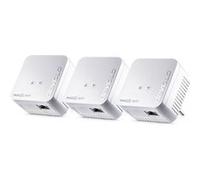 devolo Magic 1 WiFi mini Mesh Kit Multiroom, adaptateurs CPL WiFi - jusqu''a 1.200 Mbits/s, point d''acces WiFi, 3x ports Ethernet, prise integree, blanc