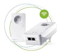 devolo Magic 1 WiFi 5 (ac) Starter Kit : 2x Adaptateurs CPL, Prise Gigogne (1 200 Mbits, 2x Fast-Ethernet + 1 Port Gigabit Ethernet, Mesh) idéal télétravail, gaming, streaming, prise française, Blanc