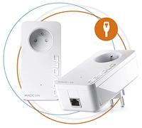 devolo Magic 2 LAN Starter Kit: 2x Adaptateurs, Prise Gigogne (2 400 Mbit/s, 1x Port Gigabit Ethernet), idéal télétravail, gaming, streaming, prise française