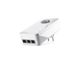 Devolo Magic 2 LAN Triple - Adaptateur CPL 2400 Mbit/s, 3 Ports Gigabit Ethernet, Prise Type F intégrée, Portée 500m, Compatible Windows/Linux/macOS
