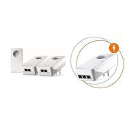 devolo Magic 2 WiFi 5 (AC) Multiroom Kit : 3X Adaptateurs CPL WiFi, Prise Gigogne & Magic 2 LAN Triple Adaptateur d'extension : 1x Adaptateur CPL, Prise Gigogne (2 400 Mbits, 3X Gigabit Ethernet)