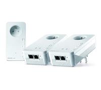 Devolo Magic 2 WiFi 6 (ax) Multiroom Kit : 3x Adaptateurs CPL WiFi, Prise Gigogne (2400 Mbits, Mesh, 5x Ports Gigabit Ethernet) Idéal Télétravail et Streaming, Prise Française