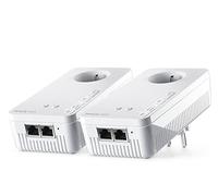 devolo Magic 2 WiFi 6 Mesh Kit de démarrage, adaptateurs CPL WiFi - jusqu'à 2.400 Mbits/s, Point d'accès WiFi Mesh, 4X Ports Ethernet Gigabit, Prise integrée, Blanc