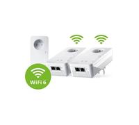 Devolo devolo Magic 2 WiFi 6 next Kit Multiroom, adaptateurs CPL WiFi, jusqu''a 3.000 Mbits/s via WiFi 6, 2x port Ethernet Gigabit, prise integree, blanc