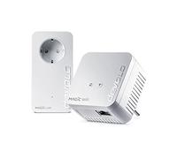 devolo Mini kit de démarrage WiFi Magic 1 - 1200, ensemble compact, 2 adaptateurs WiFi Powerline pour un réseau domestique sécurisé (1200 Mbit/s, 1 x connexion LAN Fast Ethernet, WiFi maillé, technologie G.hn) Blanc