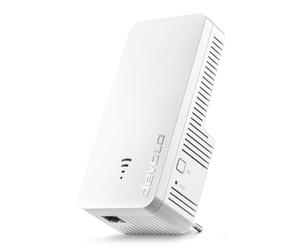 Devolo Répéteur 3000 WiFi 6 : amplificateur wifi haut débit internet compatible avec toutes les box internet 3000 Mbits, 1 port Ethernet, point d'accès, prise française 7102, blanc