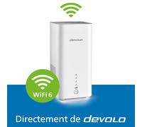 devolo Routeur WiFi 6 3600 5G LTE, Routeur mobile 5G avec emplacement pour carte nano SIM, 3 600 Mbit/s, blanc