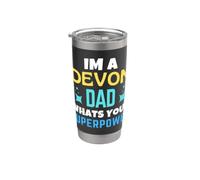 Devon Dad Quel est votre super pouvoir Devon Day Gobelet isotherme en acier inoxydable double paroi