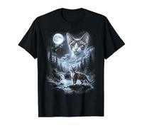 Devon Rex Cat Moon Bootleg Meme Chaton rétro années 90 T-Shirt Graphique avec Valeur, Homme, Noir, L