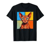 Devon Rex Cat Pop Art Amusant pour Les propriétaires et Les Amoureux des Chats T-Shirt