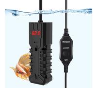 Devopet Chauffage d'aquarium de 25 W, chauffage réglable pour petit aquarium, avec affichage numérique, protection contre la surchauffe et protection contre la course à sec, pour eau de 3,5 à 18