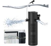 Devopet Filtre d'aquarium pour aquariums de 78 à 180 litres, filtre interne d'aquarium, filtre submersible pour tortues, avec modes d'aération/pluie et double sortie d'eau