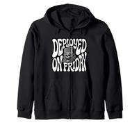 Devops Engineer Deployed on Friday Sysadmin Humor Sweat à Capuche