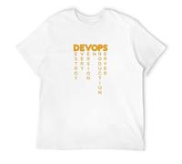 Devops The Real Definition of Devops T Shirt Men Cotton T-Shirts Computer Nerd Geek Programmer Tees Short Sleeve T-Shirt Whites