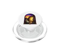Dévotion d'art mosaïque sacrée de lys de résurrection Vide PopSockets PopGrip pour MagSafe