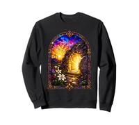 Dévotion d'art mosaïque sacrée de lys de résurrection Vide Sweatshirt