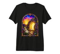 Dévotion d'art mosaïque sacrée de lys de résurrection Vide T-Shirt Haut de Gamme