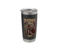 Dévotion jusqu'à la fin : Art gothique de chevalier Gobelet isotherme en acier inoxydable double paroi