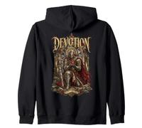 Dévotion jusqu'à la Fin : Art Gothique de Chevalier Sweat à Capuche